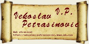 Vekoslav Petrašinović vizit kartica